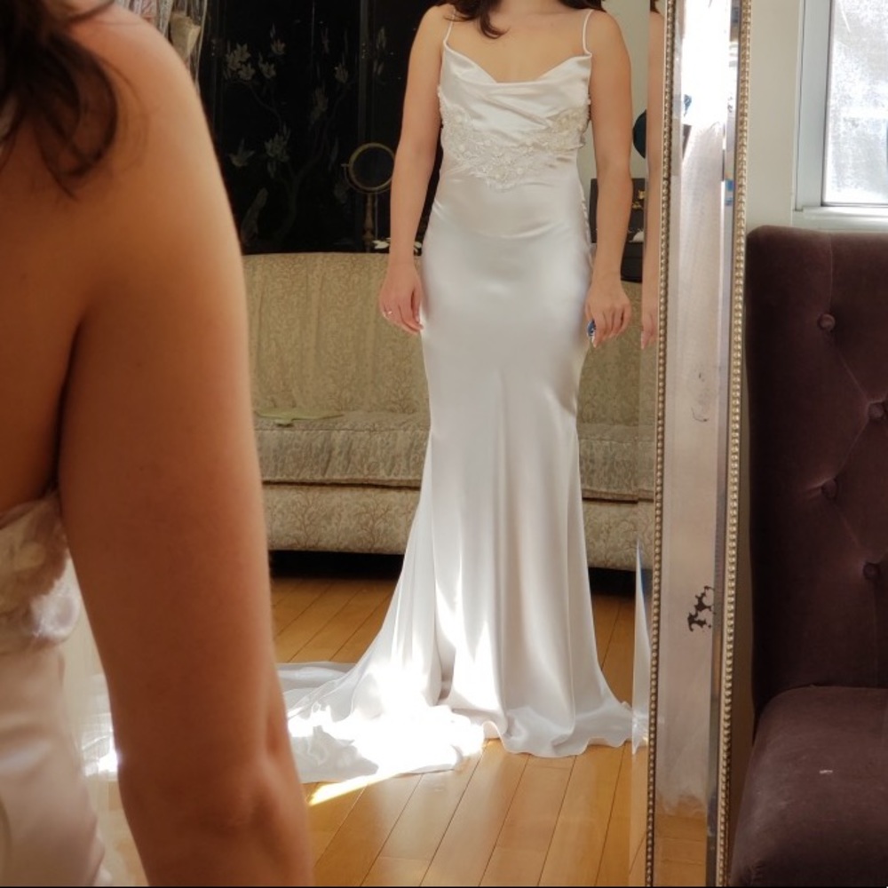 Yolancris Silk Wedding Dress - Picture 1 of 4